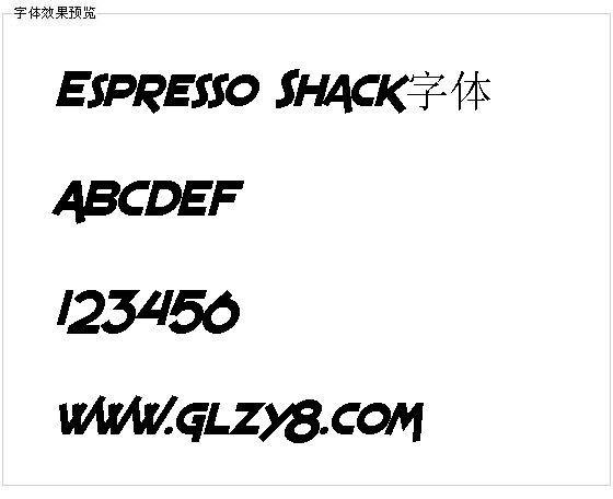 Espresso Shack字体