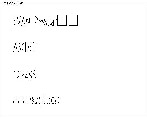 EVAN Regular字体