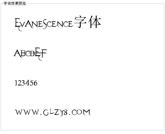 Evanescence字体