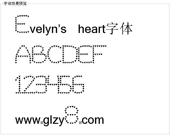 Evelyn’s heart字体