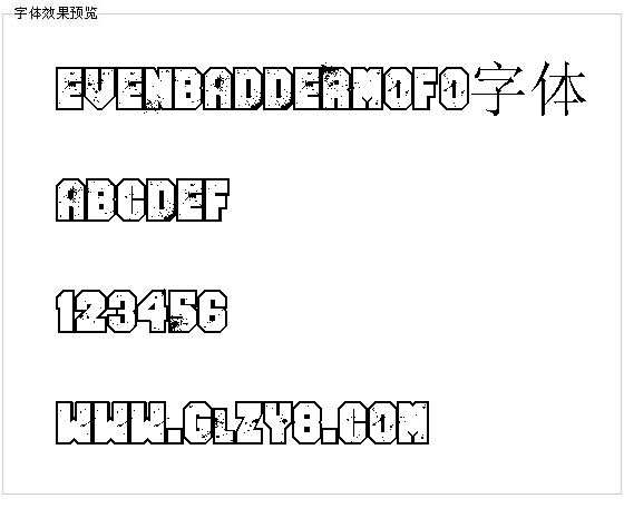 Evenbaddermofo字体