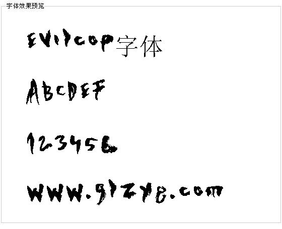 Evilcop字体