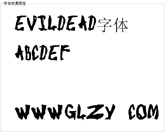 Evildead字体