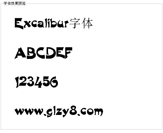 Excalibur字体