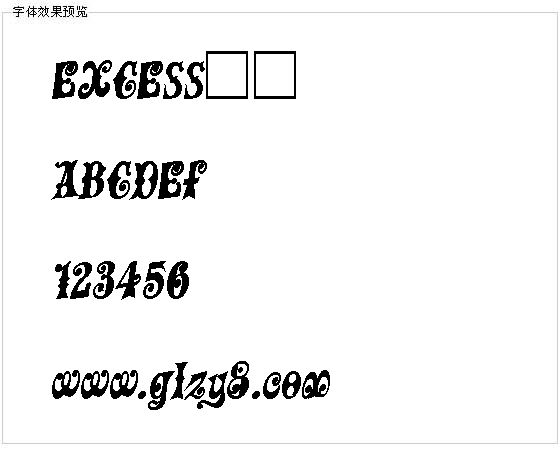 EXCESS字体