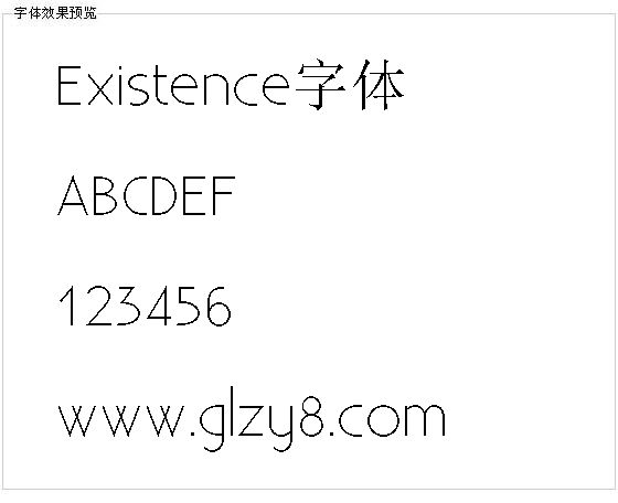 Existence字体