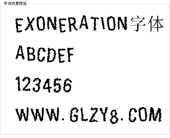 Exoneration字体