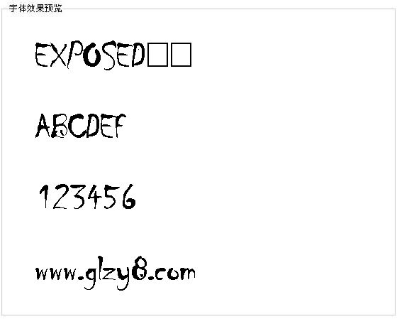 EXPOSED字体