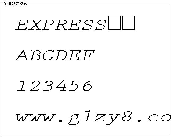 EXPRESS字体