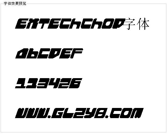 Extechchop字体