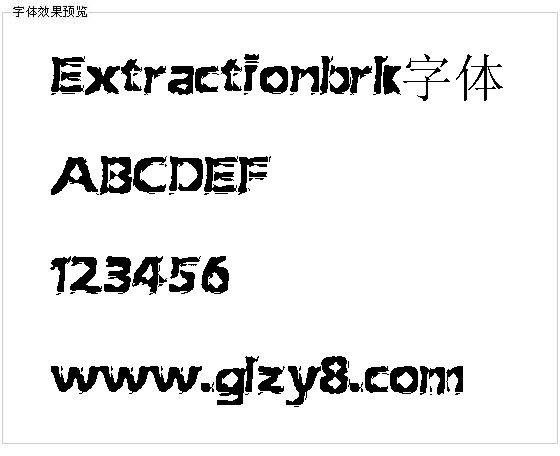 Extractionbrk字体