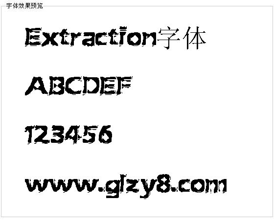 Extraction字体