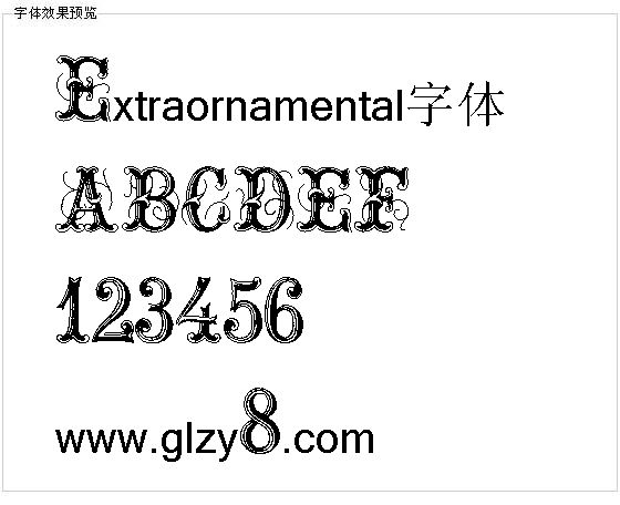 Extraornamental字体