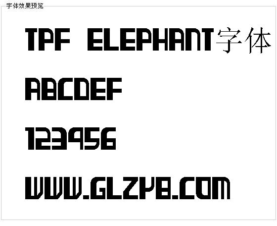 TPF Elephant字体