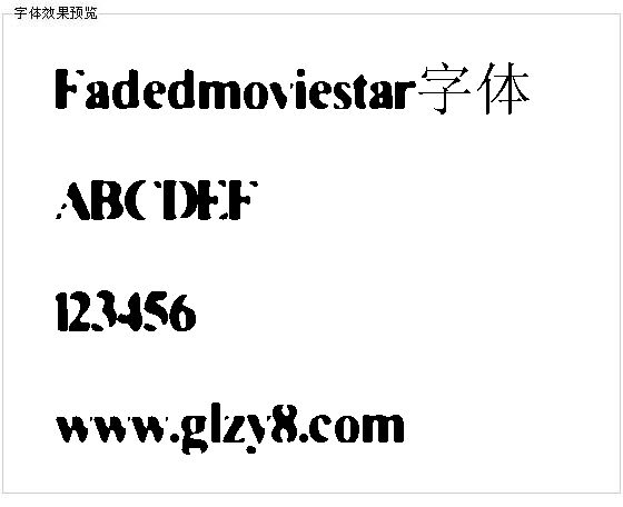 Fadedmoviestar字体