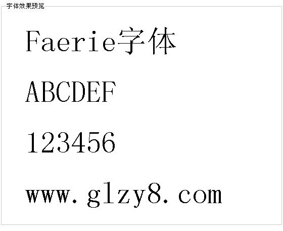 Faerie字体