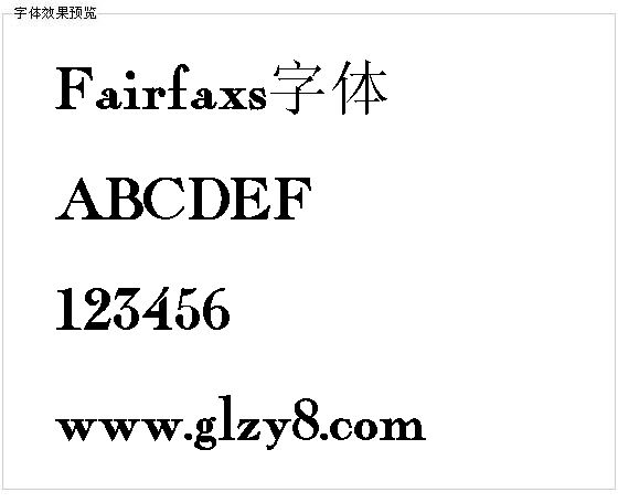 Fairfaxs字体