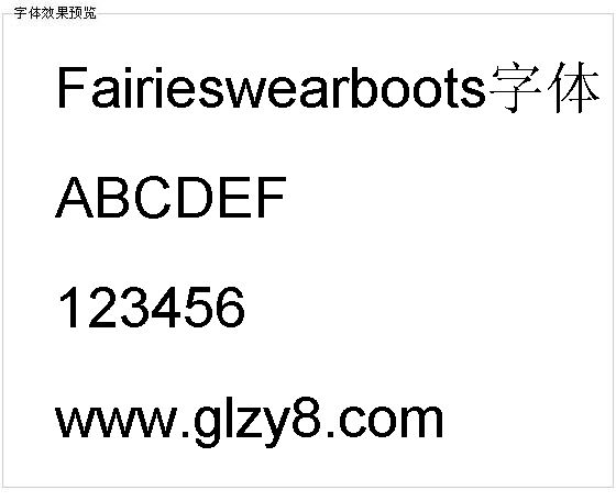 Fairieswearboots字体