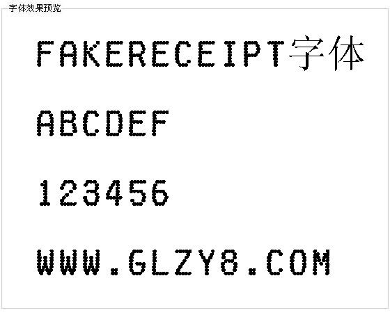 Fakereceipt字体