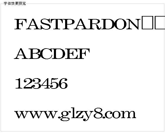 FASTPARDON字体