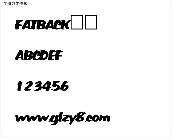 FATBACK字体