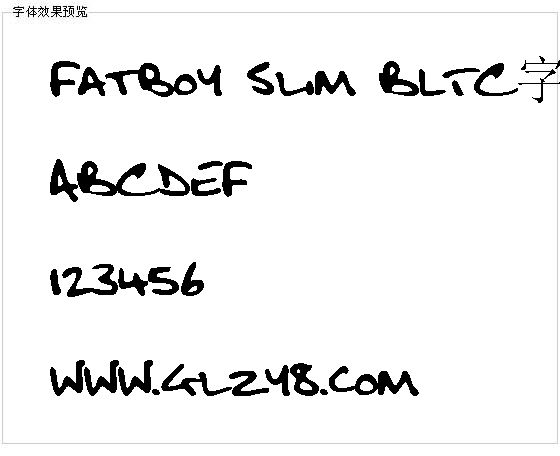 Fatboy Slim BLTC字体