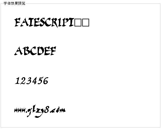 FATESCRIPT字体