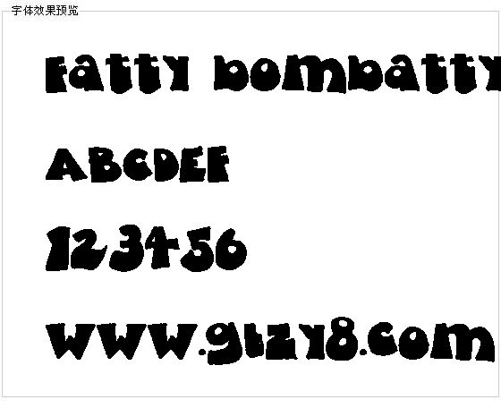 Fatty bombatty字体