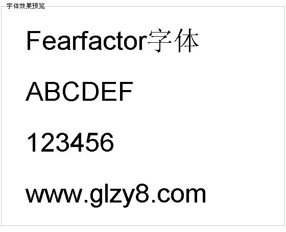 Fearfactor字体