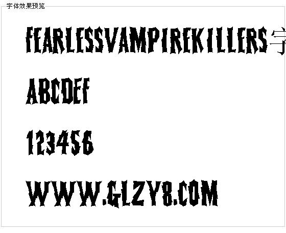 FearlessVampireKillers字体