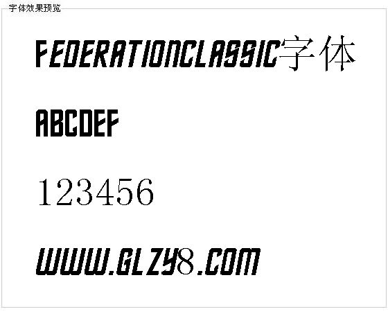 Federationclassic字体