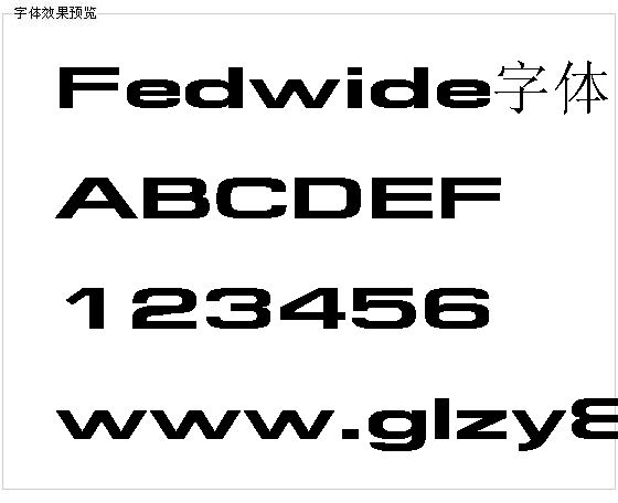 Fedwide字体