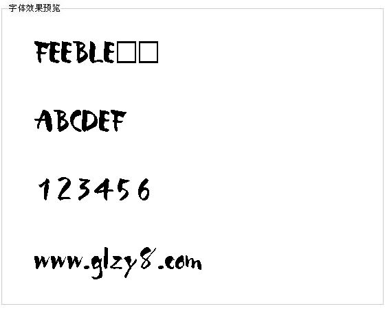 FEEBLE字体