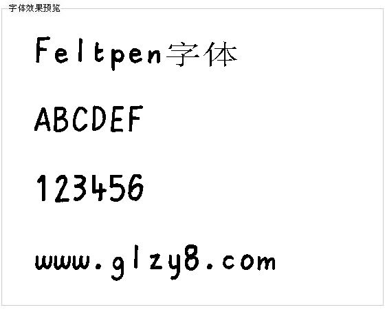 Feltpen字体