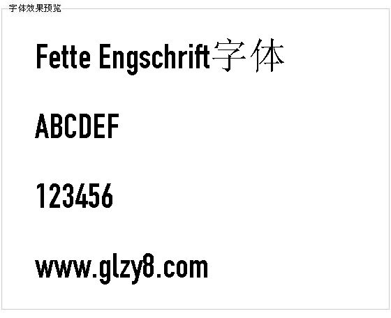 Fette Engschrift字体