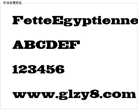 FetteEgyptienne字体