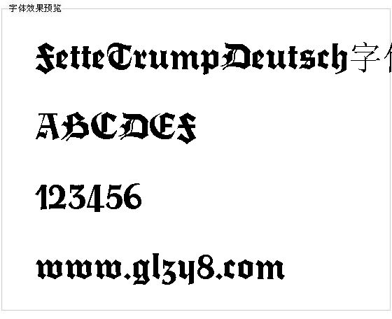 FetteTrumpDeutsch字体