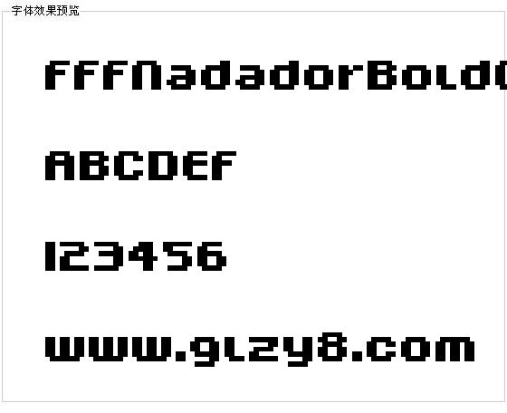 FFFNadadorBoldCondensed字体