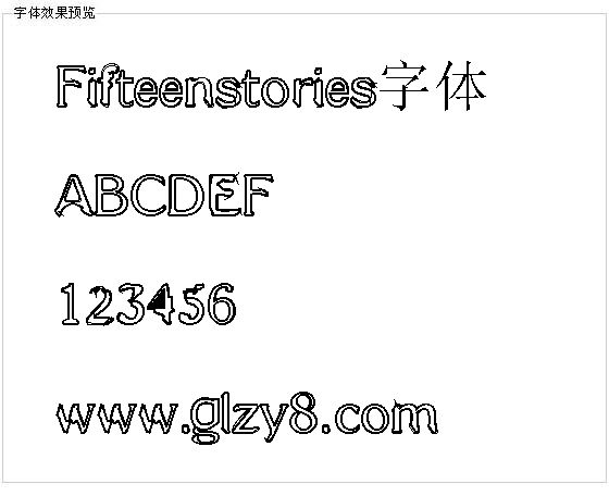 Fifteenstories字体