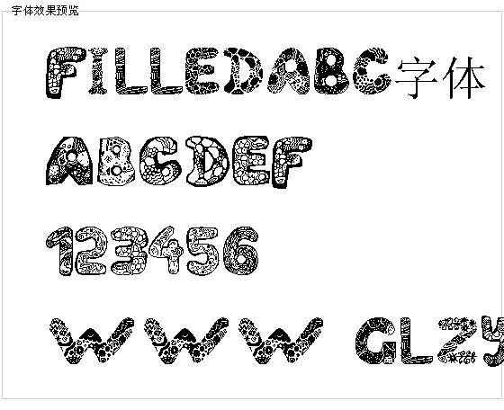 Filledabc字体