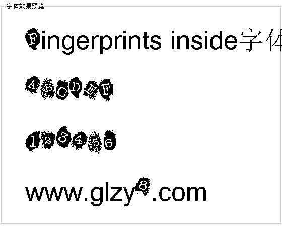 Fingerprints inside字体