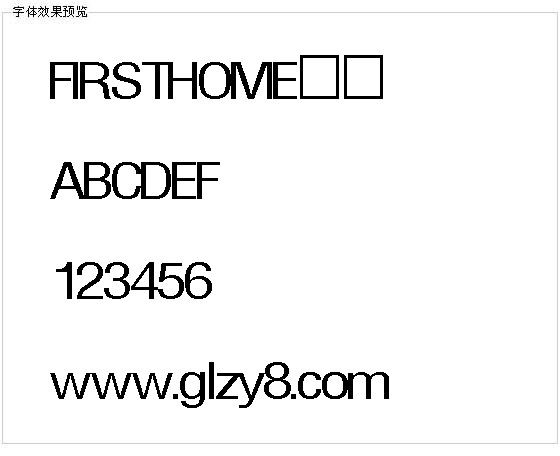 FIRSTHOME字体