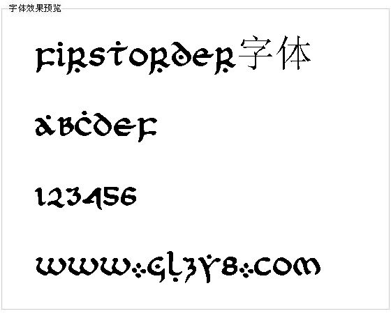 Firstorder字体