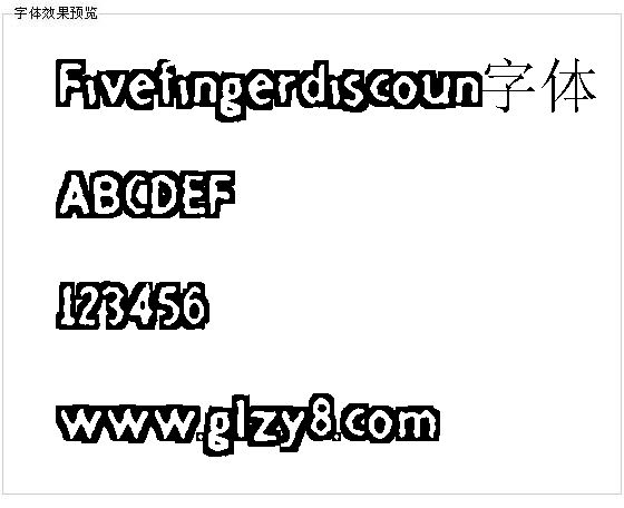 Fivefingerdiscoun字体