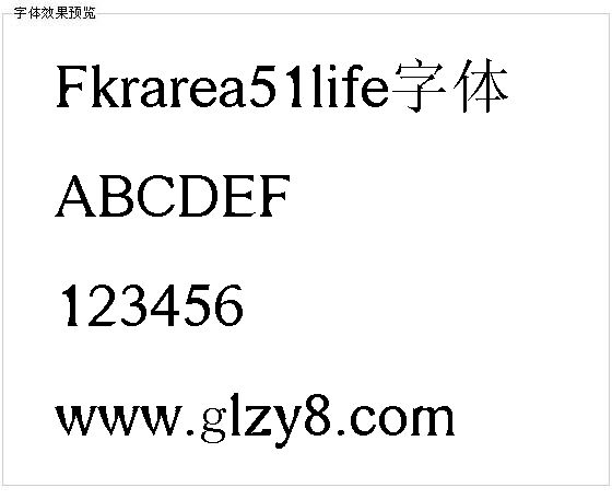 Fkrarea51life字体