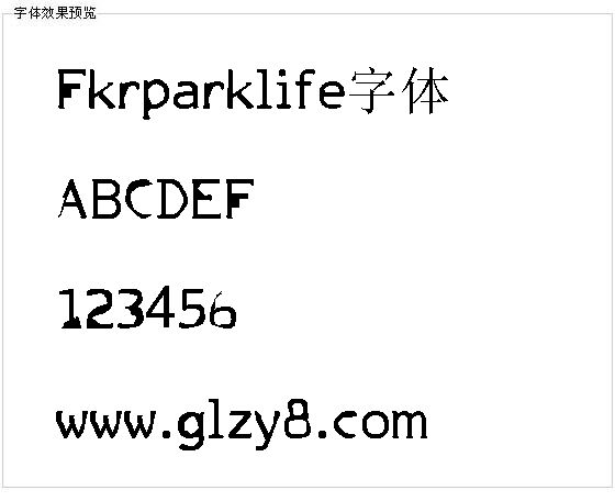 Fkrparklife字体