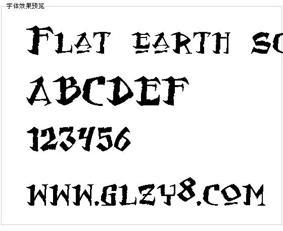 Flat earth scribe字体