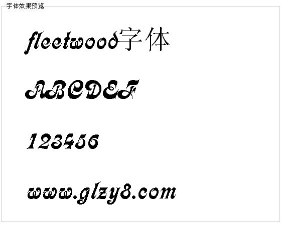 fleetwood字体