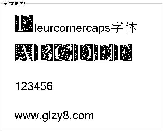 Fleurcornercaps字体