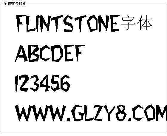 Flintstone字体